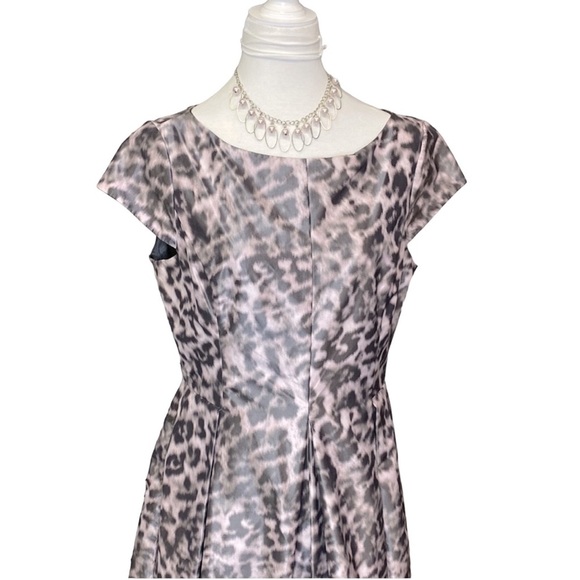 Eliza J Animal Print Taffeta Fit And Flare Dress - Picture 3 of 7